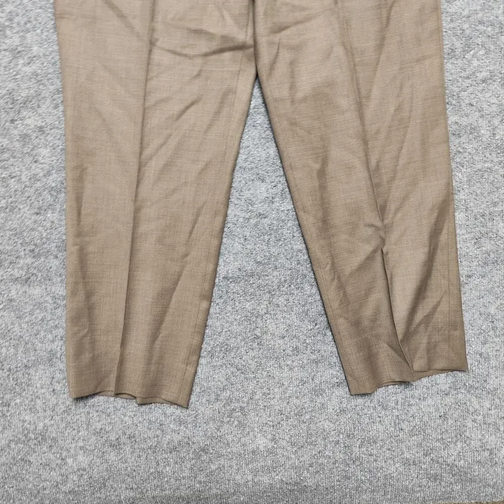 Jos. A. Bank Dress Pants Mens 35x28 Brown Wool Slim Flat Front Tapered